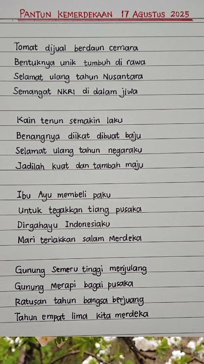 Pantun Kemerdekaan 17 Agustus #kemerdekaan #dirgahayuindonesia