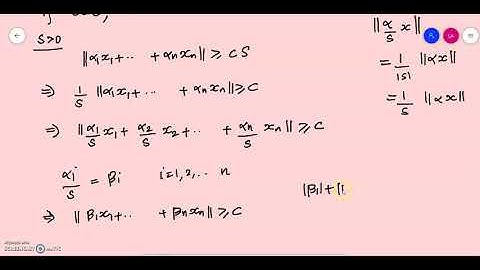 Functional Analysis Class 25 Linear Combination on Finite dimensional Normed space