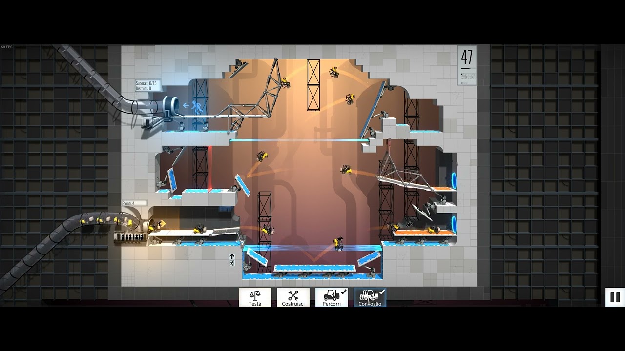 Bridge Constructor Portal - Level 47 - YouTube