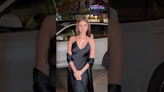 Tara Sutaria A Symphony In An All-Black Satin Dress, Paints The Night In Elegant Noir N18S