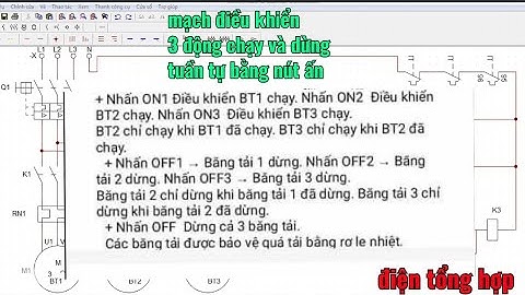 mạch điều khiển 3 động cơ chạy và dừng tuần tự sử dụng  nút ấn