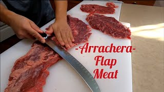 como cortar Arrachera / flap meat