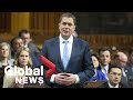 Andrew Scheer says Trudeau's government in total chaos over SNC-Lavalin controversy