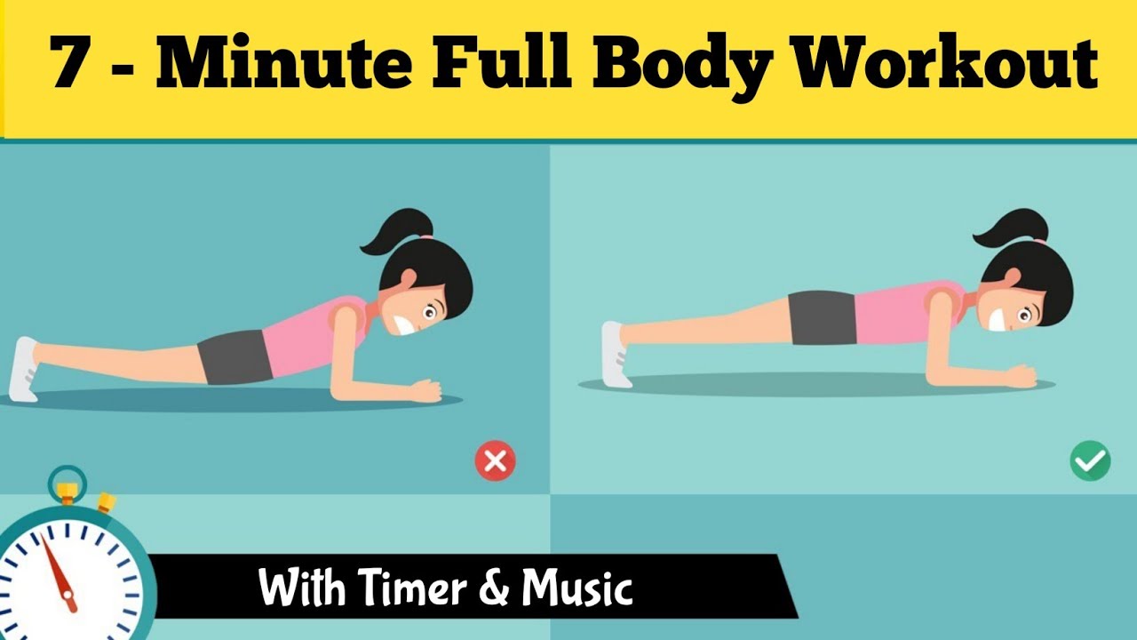 7 Min Full Body Workout At Home Animated Fitness Exercises Without