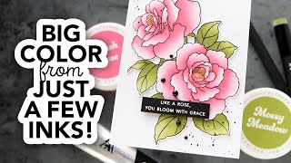 Gorgeous Blooms with Just a Few Inks! @cathyzielske