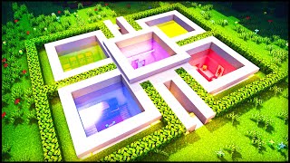 Minecraft Underground Cube Modern House How To Build A Cool Modern House Tutorial