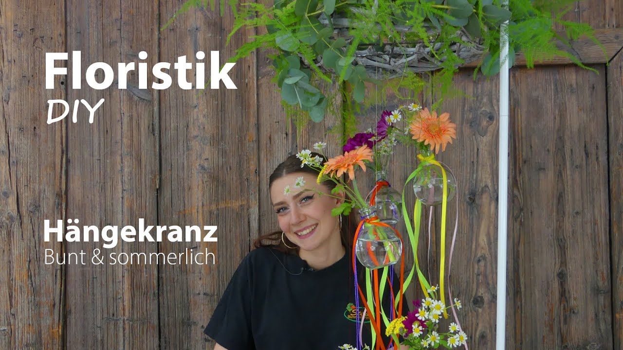 Hängedekoration mit Blumen | Einfaches Sommer DIY