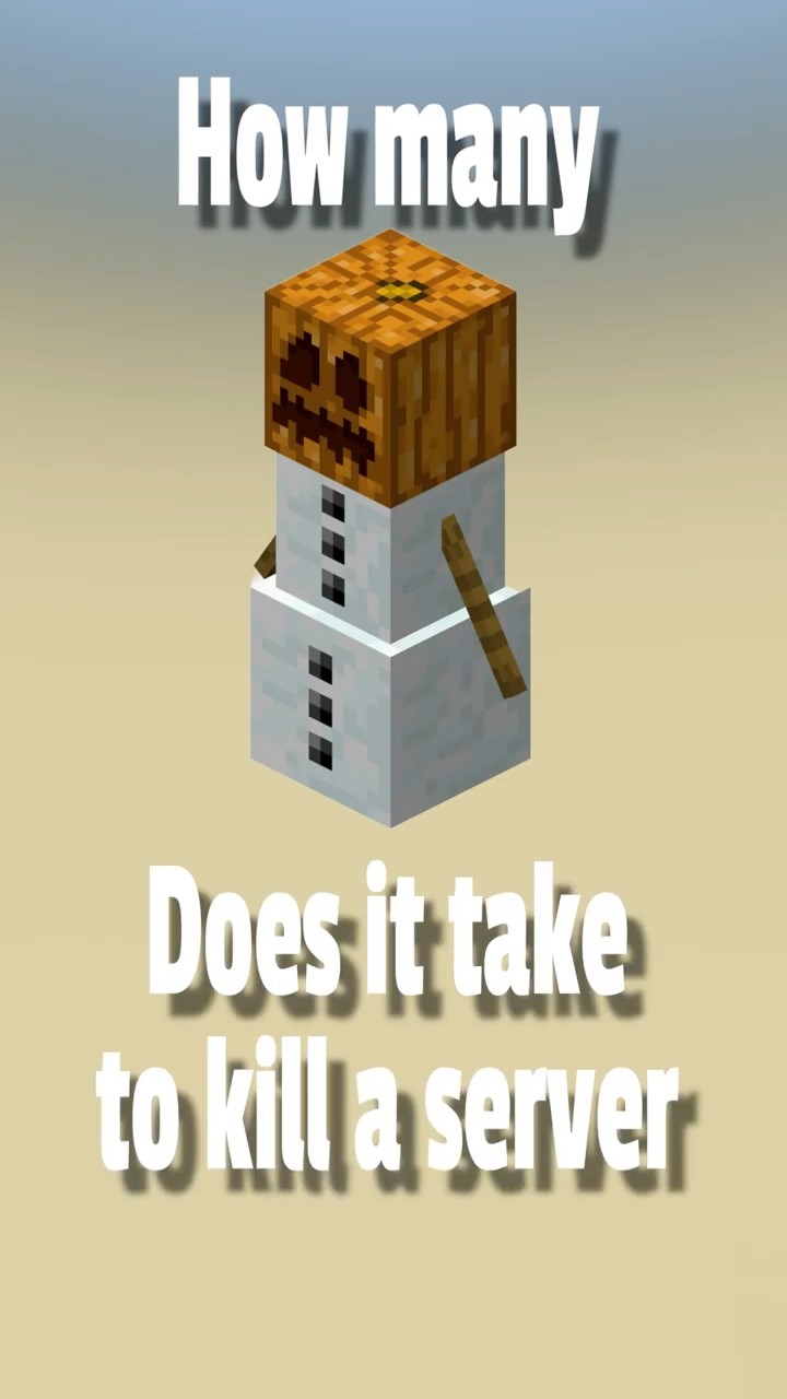 Thumbnail: how many snow golems does it take to kill a server