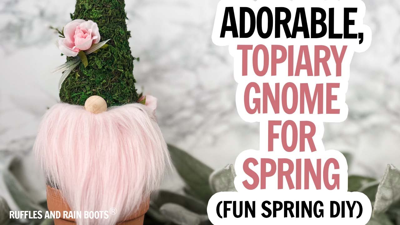 Spring Gnome / Topiary Gnome / Dollar Tree Spring / Spring Craft 2024 / Easy Topiary DIY