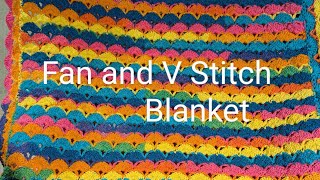 Fan and V Stitch Blanket