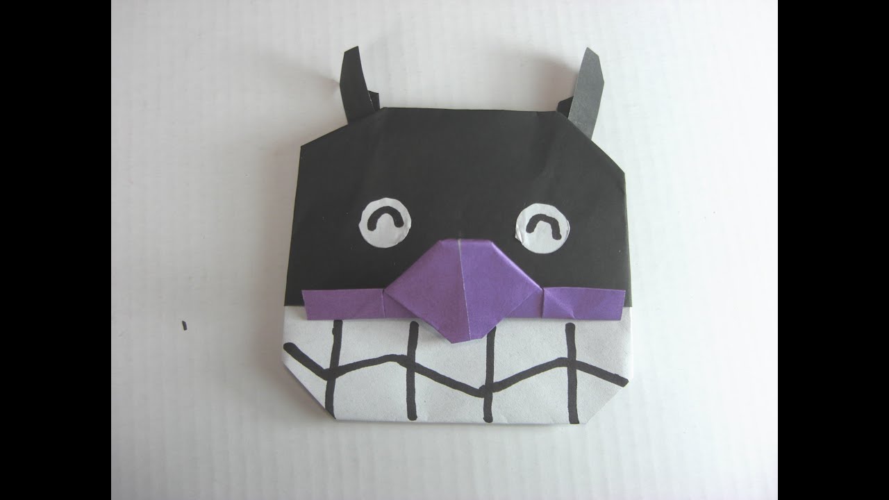 バイキンマンの折り方 折り紙 Youtube