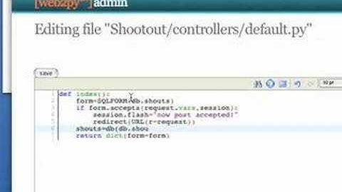web2py "shootout" tutorial
