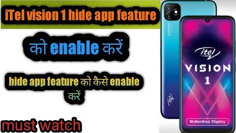 iTel Vision 1 Hide App Feature Ko Enable Karen//How To Enable Hide App In Itel Vision 1// Must Watch