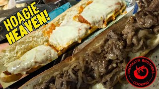 Philly Cheese Steak and Chicken Parmigiana Hoagies | The Perfect Food for Game Day