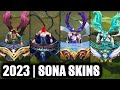 All sona skins spotlight 2023  league of legends