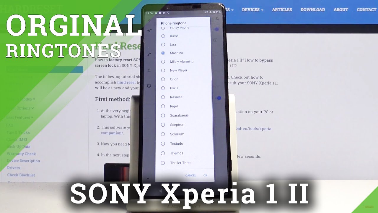 How to Change Ringtone in SONY Xperia 1 II Ringtone List YouTube