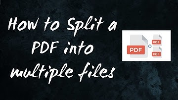 How to Split a PDF Document into Multiple Files || Splitting PDF Pages  || Extracting pages from PDF