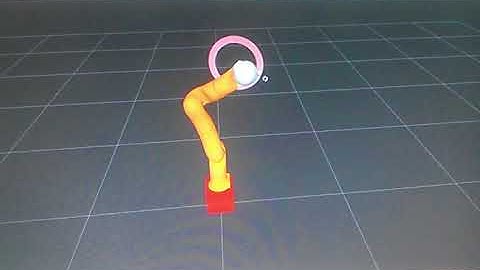 Cartesian Control of a 7-DOF robot arm using ROS and rviz