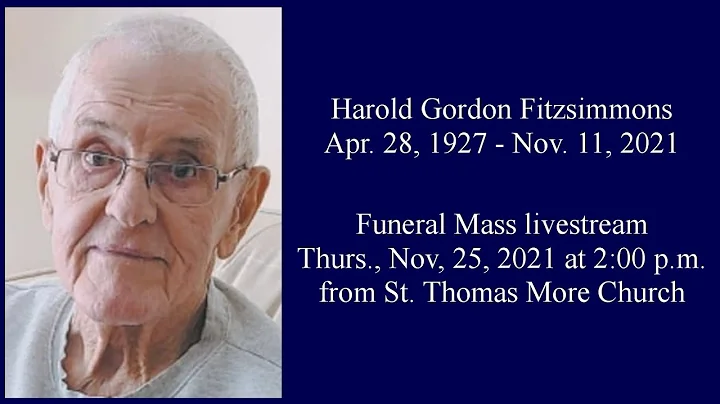 LIVE: Funeral for Harold Gordon Fitzsimmons (Thurs...