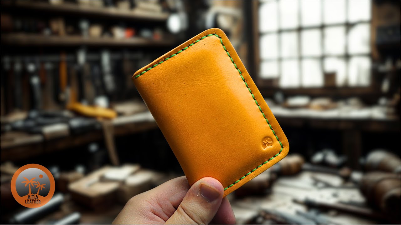 Minimalist Leather Wallet | Unique Orange Edition 🍊