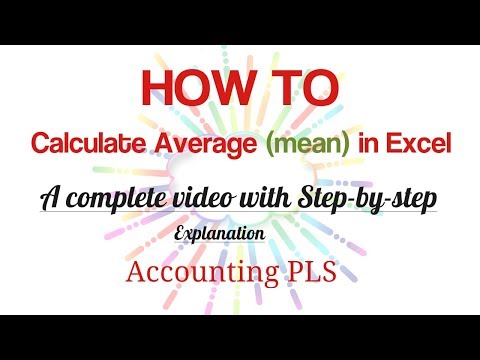 How to Calculate Average (mean) In Excel 2007, 2010, 2013, 2016 & 2019| HD