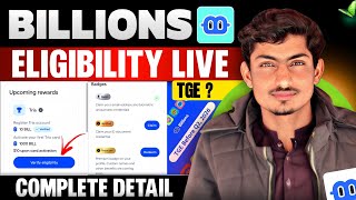 Billions Network Airdrop Eligibility - Listing Date - TGE - Withdrawal Updates || Billion Airdrop