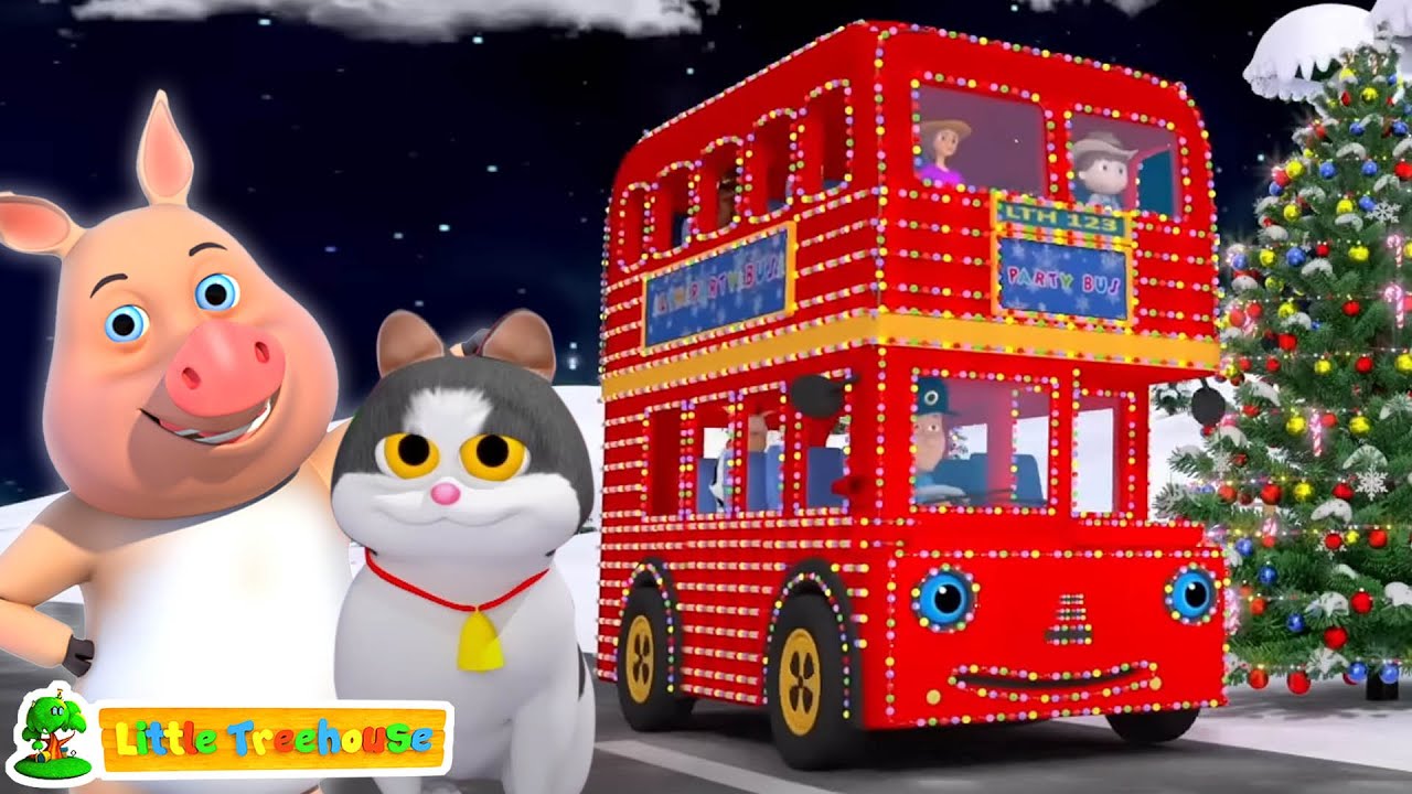 ⁣العجلات على الحافلة، عيد الميلاد الخاص قافية الحضانة للأطفال باللغة الإنجليزية