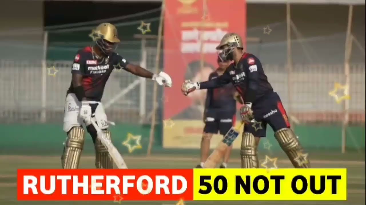 RCB Practice Match Rutherford Best Performance Practice Match _50* Run Not Out 2022