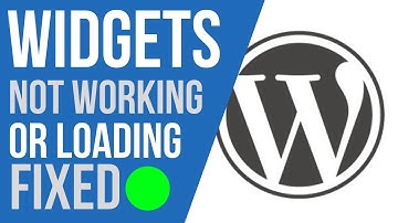 How to Fix WordPress Widget not Working or Loading
