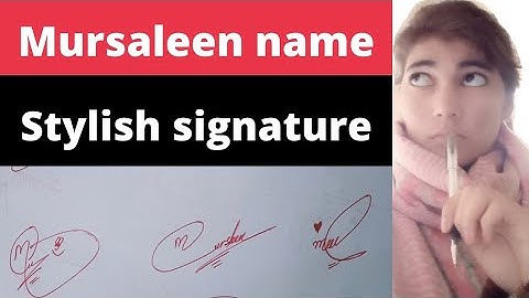 Mursaleen name signature#gracefull signature style#name signature with arooj
