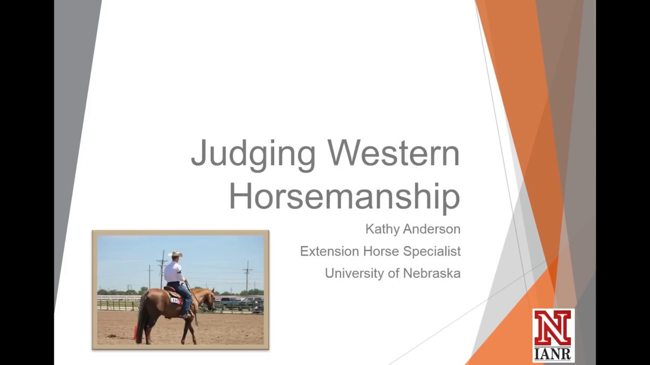 UNL Horse Judging - Western Horsemanship - YouTube