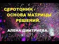 Серотонин - основа матрицы решений. Алена Дмитриева.