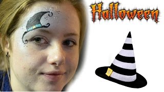 witch face paint halloween hat eye tutorial