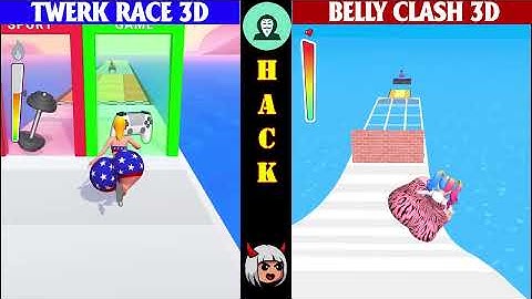 NOOB vs PRO vs HACKER vs GOD in TWERK RACE 3D VS BELLY CLASH 3D Gameplay PikaName