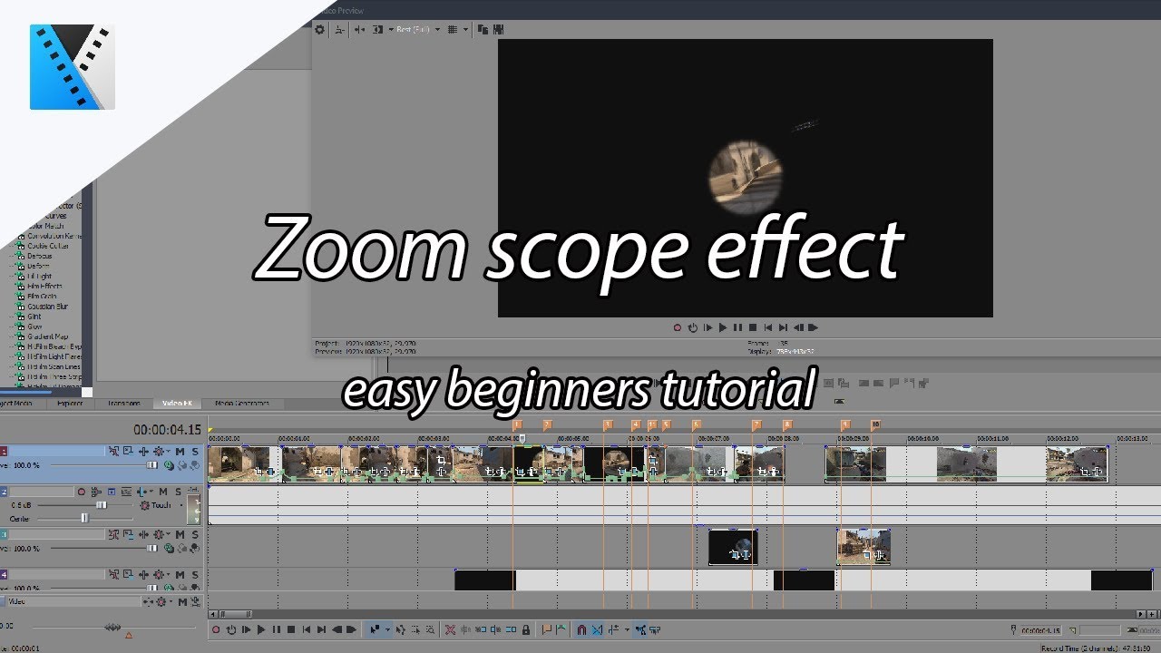 Sony Vegas Tutorial  – CSGO Zoom Scope Effect (no plugins)