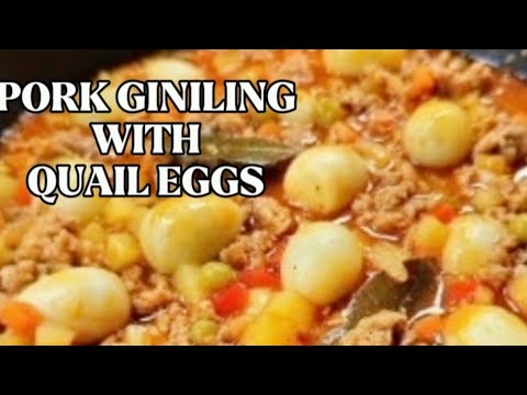 PORK GINILING WITH QUAIL EGGS || FILIPINO DISH EASY RECIPE YOU'LL LOVE IT