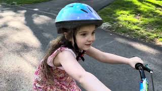 Learning to ride a bike with no pedals.