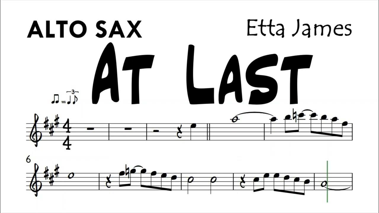 At Last by Etta James Alto Sax Sheet Music Backing Track Play Along