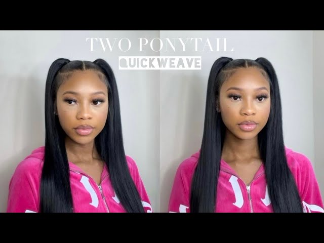 2 easy hairstyles for girls / Ponytail from air braid / Сute ears hairstyle  - YouTube