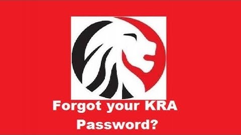 Reset forgotten password on KRA Itax account #tax