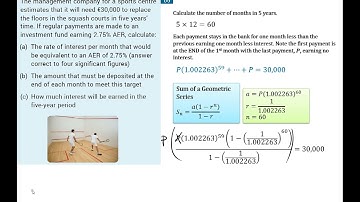 Geometric Series in Financial Maths