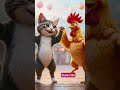 cat and hen 🐔dance video😺#funny #shortsfeed #catvideos #ai