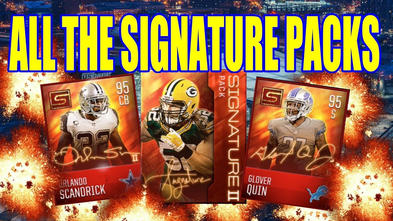 ALL THE SIGNATURE PACKS | EPISODE 1 OF THE LEAGUE | MADDEN MOBILE 18