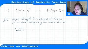 Module 5 - Video 2 - Derivatives of Quadratic Functions