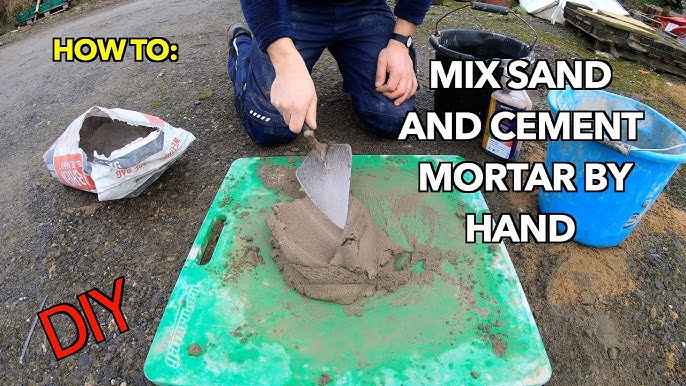 How to mix cement by hand 