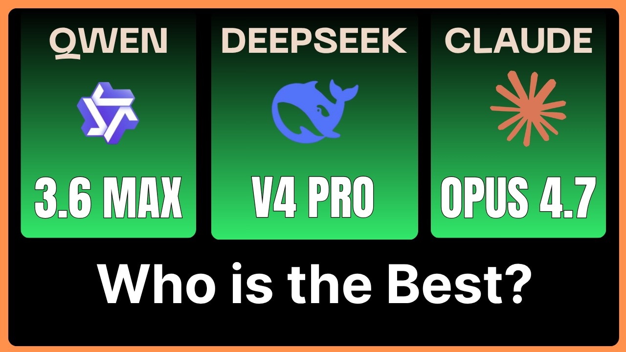 DeepSeek V4 Pro vs Claude Opus 4.7 vs Qwen3.6 Max — Which AI Actually Thinks Best?