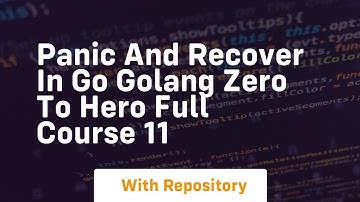 panic and recover in go golang zero to hero full course 11