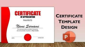 How to Create a Certificate of Appreciation in PowerPoint | Certificate Template Design