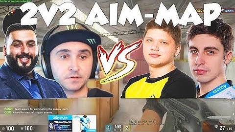Shroud & s1mple Vs m0e & Summit1g: 2V2 Aim Map For Dragon Lore!
