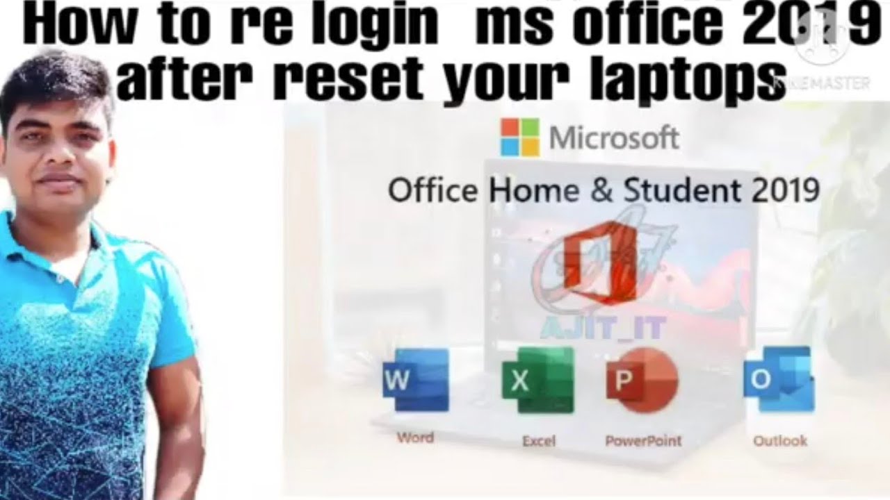 How to login ms office 2019 after resetting your laptop ? kaise ms ...